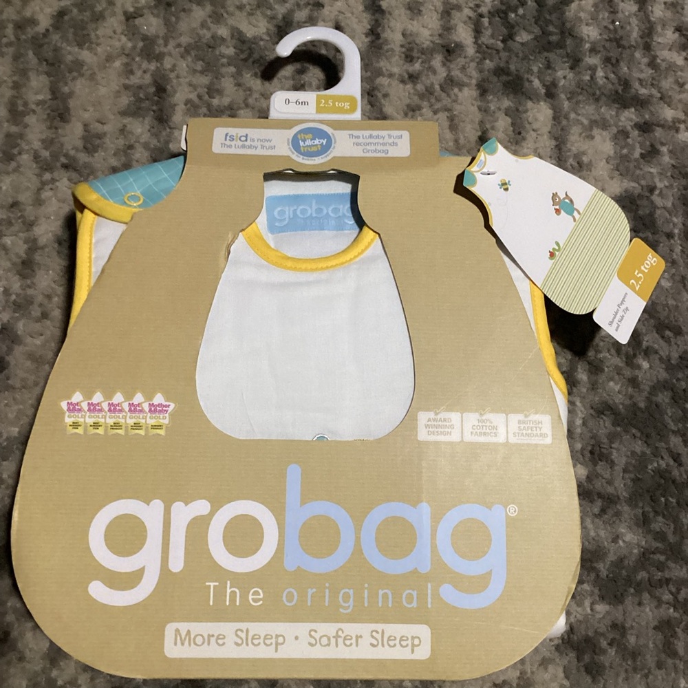 Grobag Sleep Sack by The Gro Company, Buzz-y Bee 0-6 months 2.5 Tog All Season